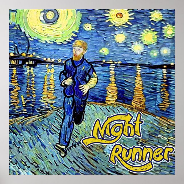 Poster Night Runner Starry Night (Frente)
