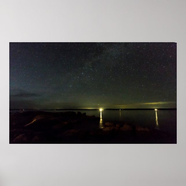 Poster Night Sky sobre Gouldsboro Bay, Maine (Frente)