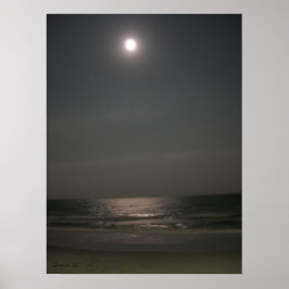 Poster Night time at the Beach