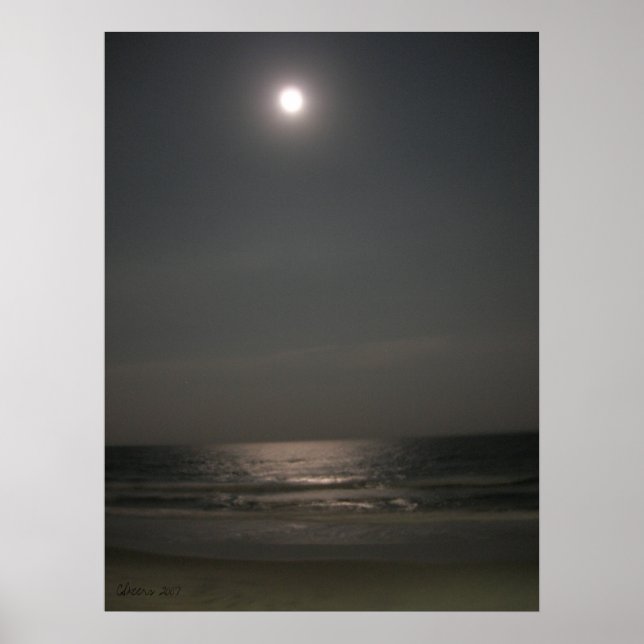 Poster Night time at the Beach (Frente)