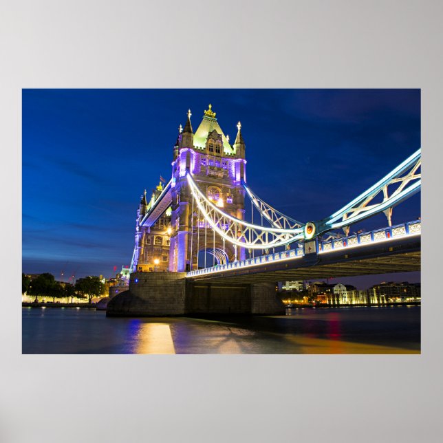 Poster Night View of London's Tower Bridge (Frente)
