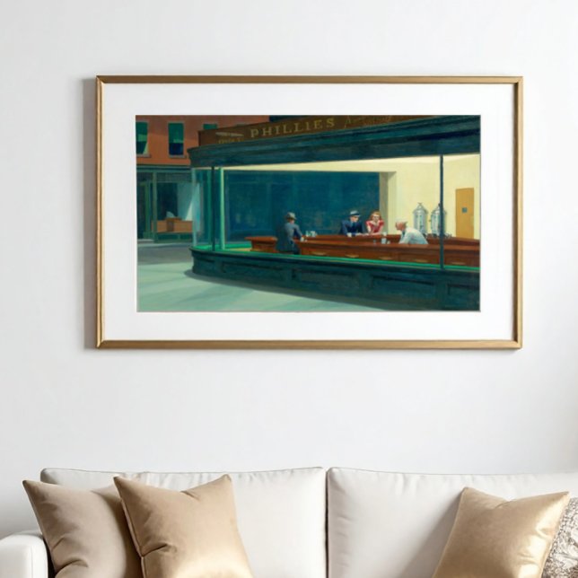 Pôster Nighthawks 1942 por Edward Hopper (Criador carregado)