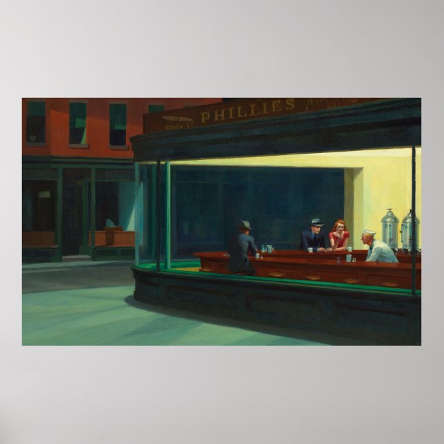 Poster Nighthawks pintura de Edward Hopper  (Frente)