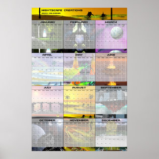 Pôster Nightscape Creations Calendário de Parede 2003 v1
