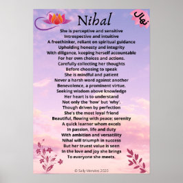 Poster "Nihal" Nome Poema