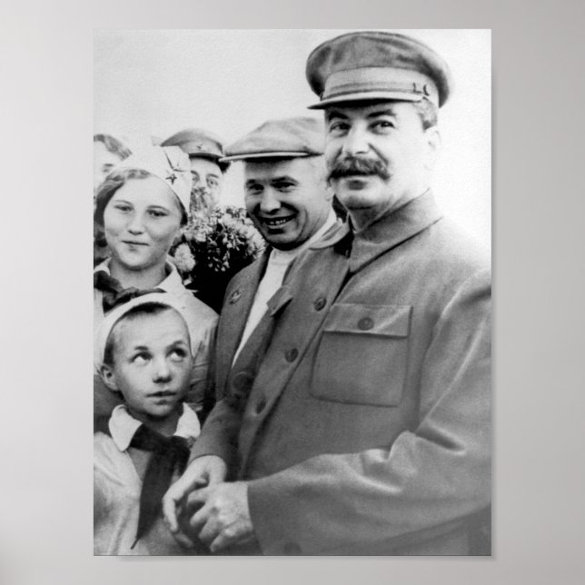 Poster Nikita Khrushchev e Joseph Stalin (Frente)