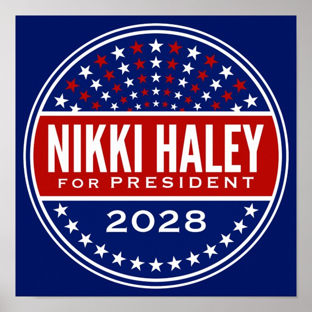 Poster Nikki Haley para Presidente 2028 (Frente)