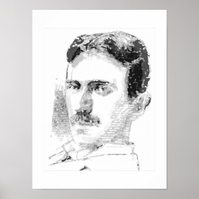 Poster Nikola Tesla Face (Frente)