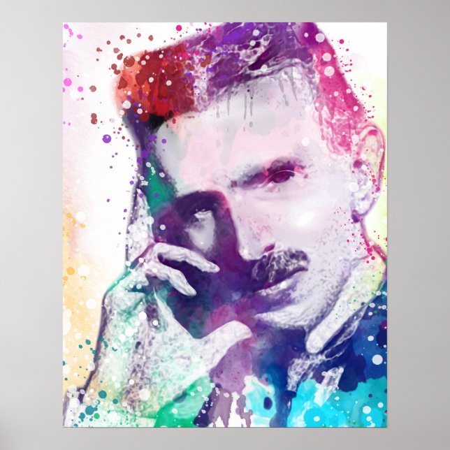 Poster Nikola Tesla - Genius criativo (Frente)