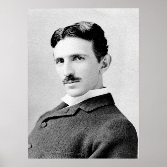 Pôster Nikola Tesla Portrait (Frente)