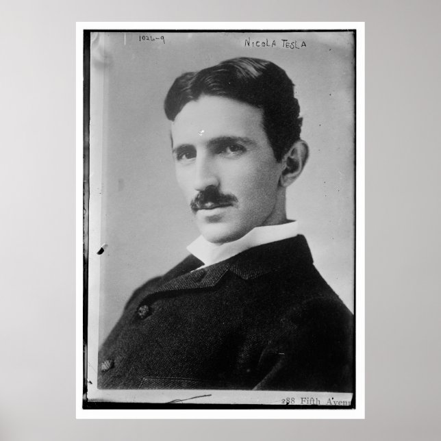 Pôster Nikola Tesla Portrait (Frente)