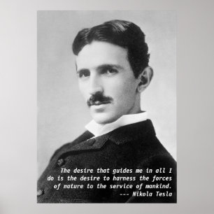Pôster Nikola Tesla Quote