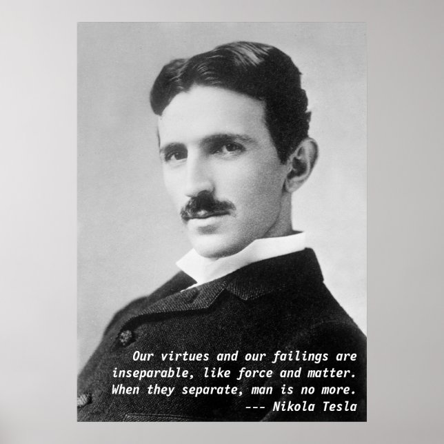 Pôster Nikola Tesla Quote (Frente)