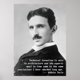 Poster Nikola Tesla Quote