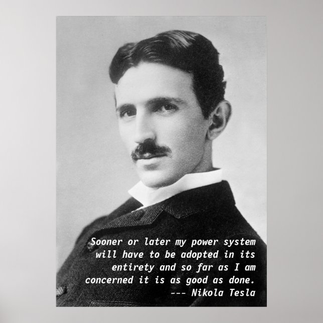 Pôster Nikola Tesla Quote (Frente)