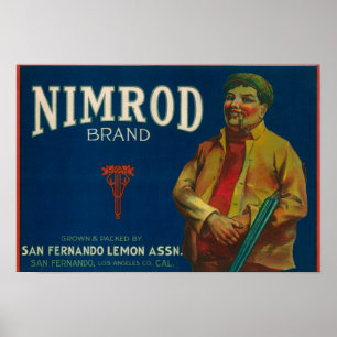 Pôster Nimrod Lemon LabelSan Fernando, CA