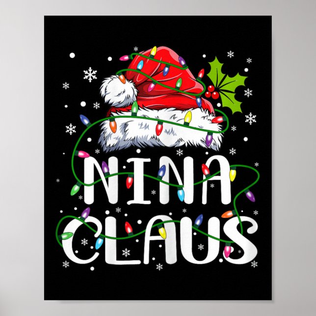 Poster Nina Claus Christmas Santa Hat Matando Família Xma (Frente)