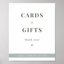 Poster NINA - Sage - Sinal Verde Moderno de Cartões e Pre