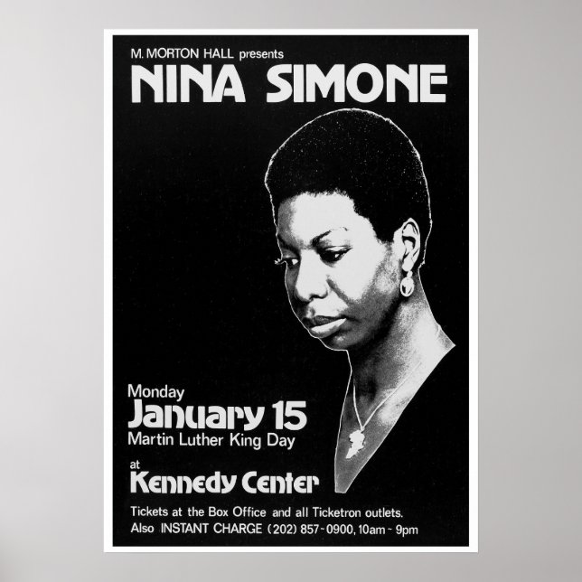 Poster Nina Simone Jazz Live Concert (Frente)