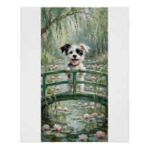 Ninfas-d'água Cachorro na Ponte de Monet Arte