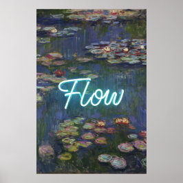 Poster Ninfas de Água Remix – Arte de Parede Neon “FLUXO”