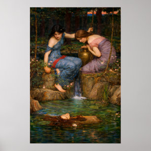 Poster Ninfas Encontrando a Cabeça de Orfeu por Waterhous