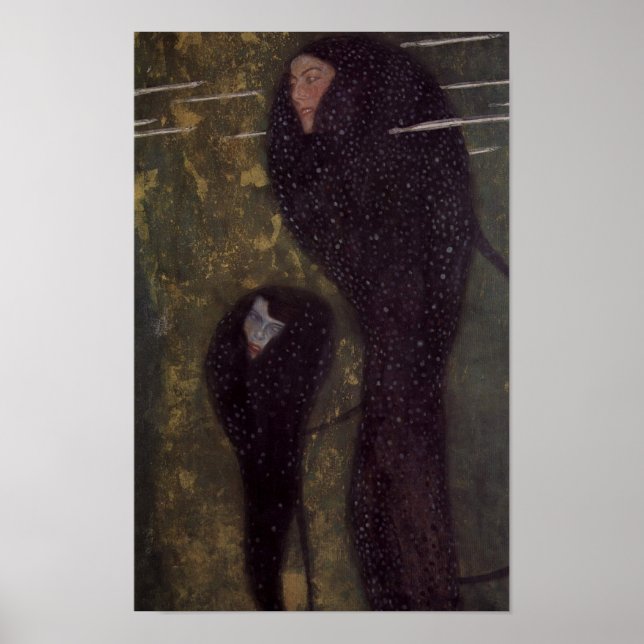Poster Ninfas (Peixes Prateados) — Gustav Klimt (Frente)