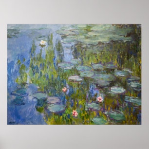 Poster Ninféias de Claude Monet 1915 Arte Impressionista