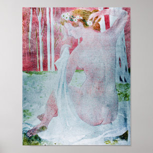 Poster Ninfh Crowned com Daisies, Maurice Denis