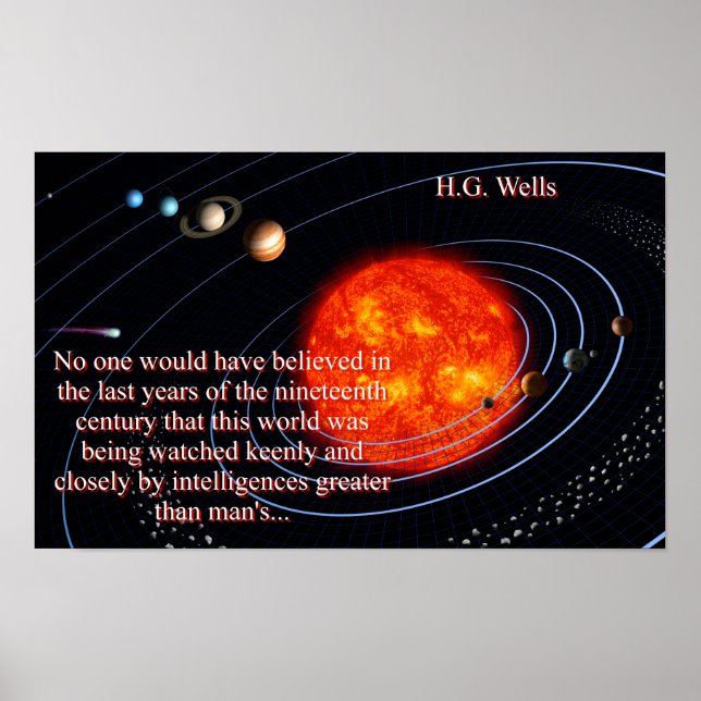 Poster Ninguém Acreditaria - H G Wells (Frente)