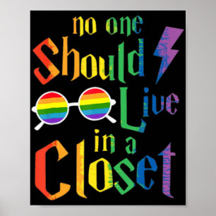 Poster Ninguém Deve Viver Em Um Orgulho gay LGBTQ De Armá