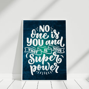 Poster Ninguém É Você Citação Motivacional Arte de Parede