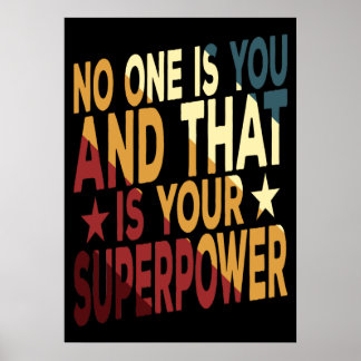 Poster Ninguém É Você E Isso É Seu Superpoder