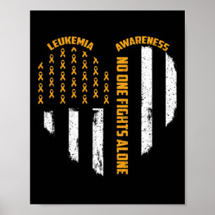 Poster Ninguém luta contra a bandeira americana Heart Soz