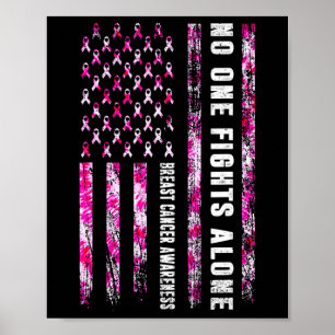 Poster Ninguém Luta Sozinho Com O Cancer De Bandeira Amer