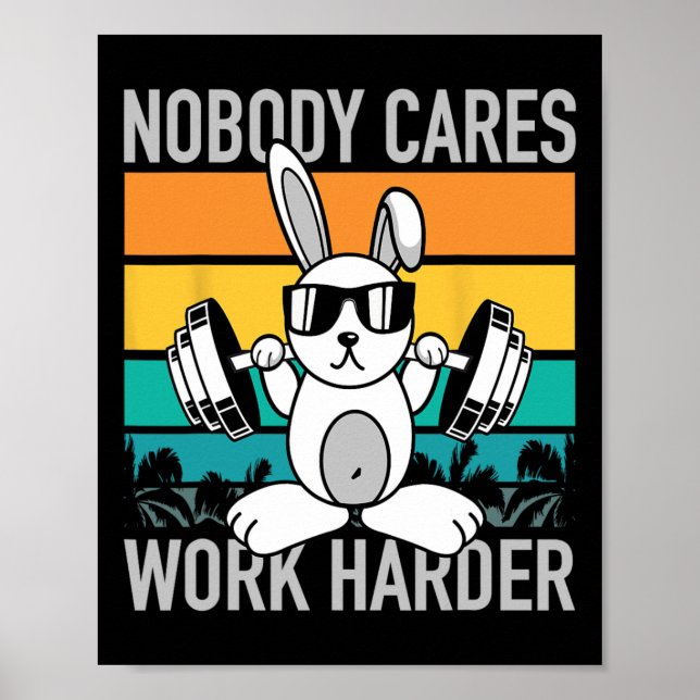 Poster Ninguém se importa mais com trabalhar - Workout Mo (Frente)