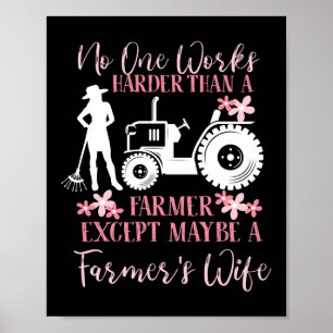 Poster Ninguém Trabalha Mais Do Que Uma Mulher De Agricul