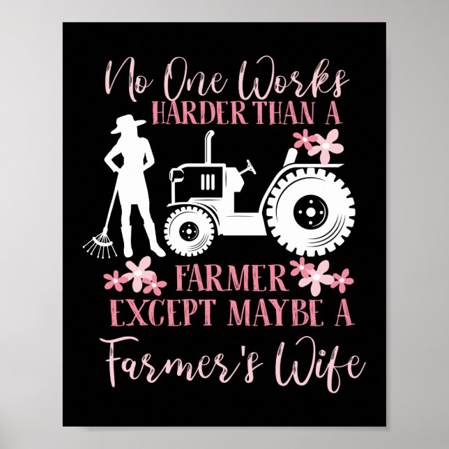 Poster Ninguém Trabalha Mais Do Que Uma Mulher De Agricul (Frente)