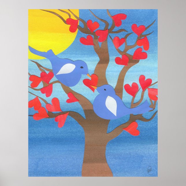 Poster Ninho de aves vivas (Frente)