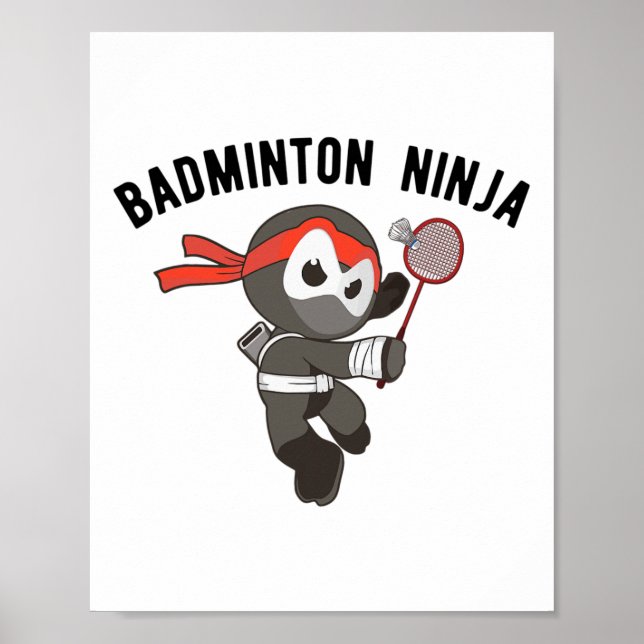 Poster Ninja Badminton (Frente)