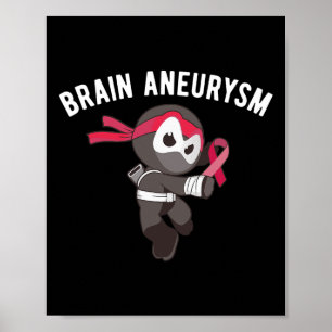 Poster Ninja Brain Aneurysm Sensibilização Artes Marciais