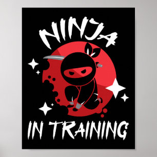 Poster Ninja Em Treinamento - Karate Taekwondo Mistura Ma