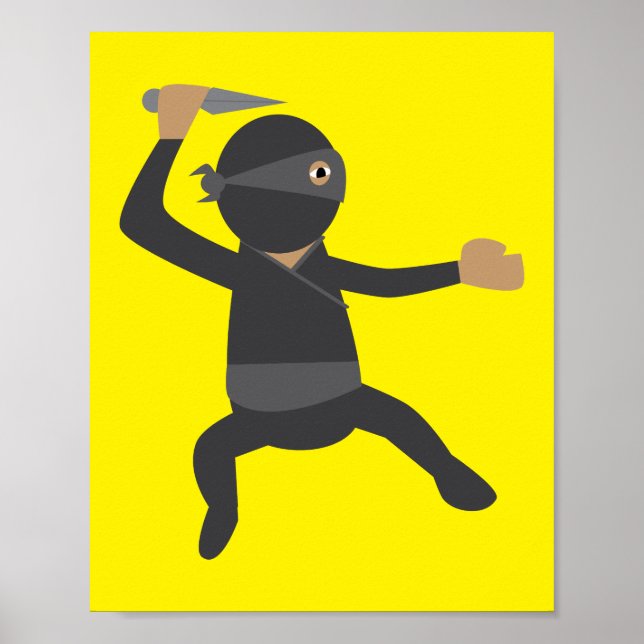Poster Ninja Engraçado (Frente)