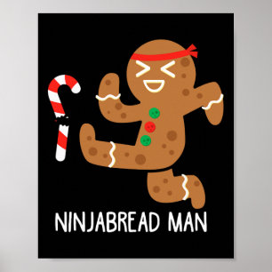 Poster Ninja Gingerpão Man Karate Artes Marciais Rua Negr