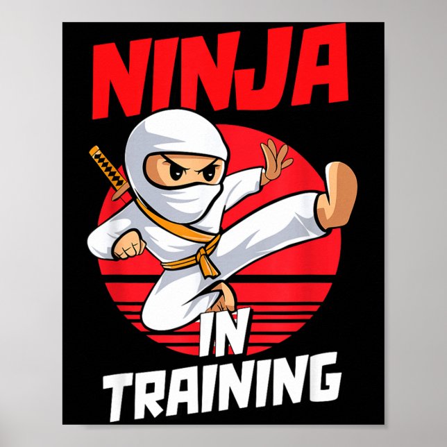 Poster Ninja In Training Costume Party Warrior Boys Girls (Frente)