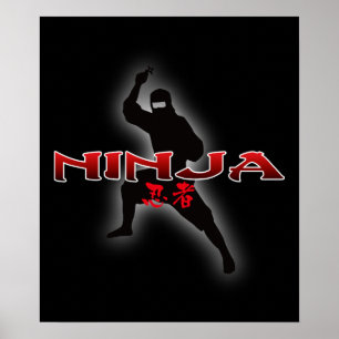 Poster Ninja Silhouette