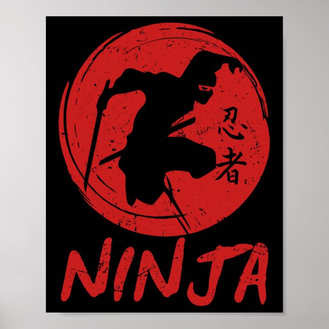 Poster Ninja Treinando Ninja Warrior Obstacle Course Ka (Frente)