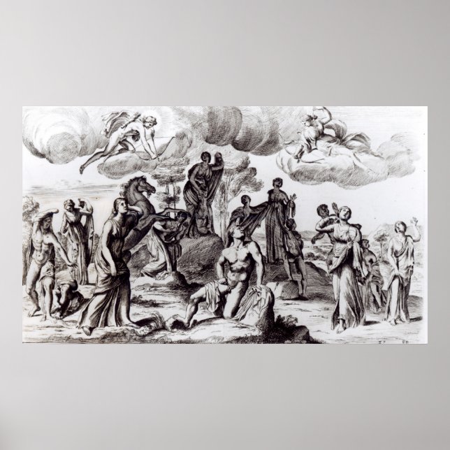 Poster Niobe e seus filhos, c.1653 (Frente)