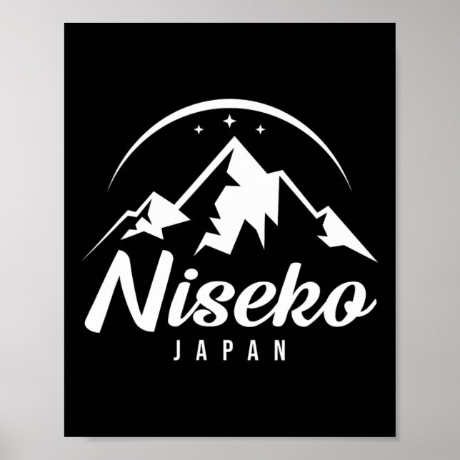 Poster Niseko Japan Ski Resort Skiting Snowboard (Frente)