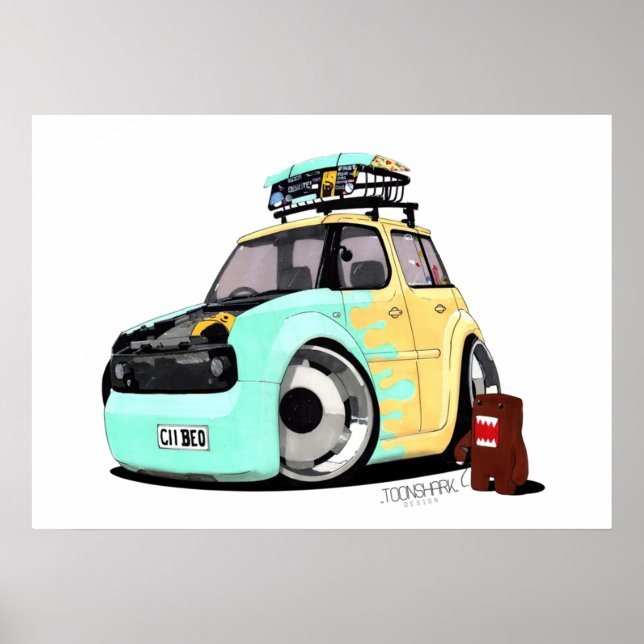 Poster Nissan Cube vs domo (Frente)